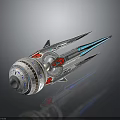Futuristic Cosmic Spaceship Design With Aerodynamic Structure Advanced Technology And Sleek Accents 3d model