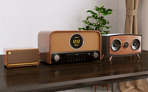 Retro stereo 3d model