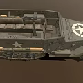Vintage U.S. Military Vehicle Featuring Star Emblem Machine Gun And Track Wheels