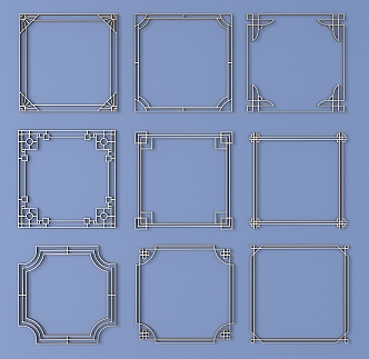 New Chinese Border Ancient Pattern 3d model