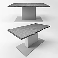 Natural Live Edge Solid Wood Dining Table With Rectangular Top And Sturdy Base
