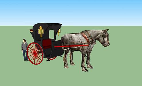 Modern carriage 3d model