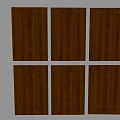 Wooden Wardrobe Doors With Dark Brown Finish And Simple Panel Design