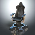 Black Modern Gaming Chair With Ergonomic Design Circular Base And Armrests