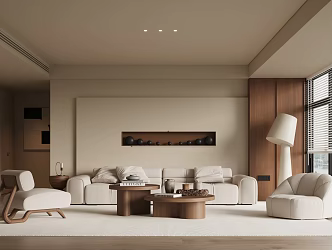 Middle Style Living Room 3d model