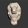 Detailed Mechanical Sci Fi Game Movie Character With Helmet And 3D Model Design