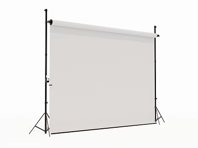 Projection Monitoring Portable Retractable Projector Screen with Adjustable Tripod Stand 3d model