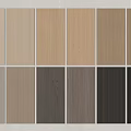 Various Wood Grain Wall Panels in Different Colors Sample Showcase