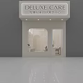 Elegant Modern Beauty Hair Salon Interior With White Decor Mirrors Styling Chairs And Display Shelves
