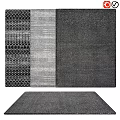 Square Rugs Featuring Geometric Patterns Striped And Solid Color Modern Home Decor 3d model