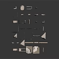 Architectural Model Of Urban Building Complex With Cardboard Material Various Shapes Light Brown And White