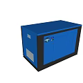 Blue Modern Industrial Equipment Cabinet With Control Panel And Side Vents