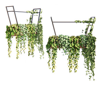 modern hanging basket 3d model