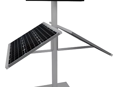 Industrial Solar Panel Mounting Equipment With Adjustable Stand And Panel Structure 3d model
