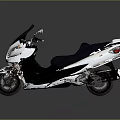 Stylish White Scooter Motorcycle With Modern Design Black Seat And Windshield