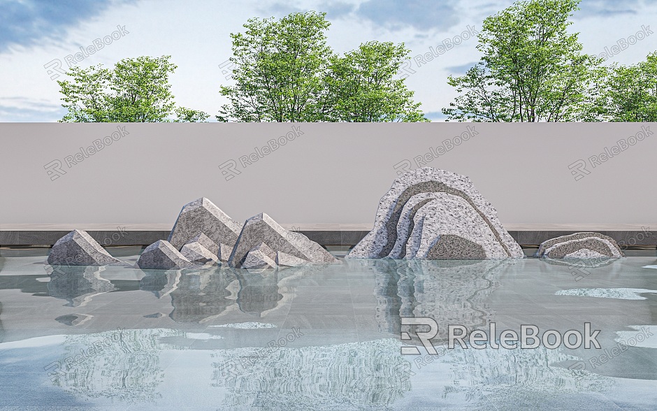 Landscape stone stone sketch rockery model