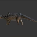 3D Armored Dinosaur Model With Horns Back Plates And Detailed Texture