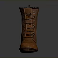 Stylish Brown Leather Mid Calf Boots With Lace Up Design For Daily Use