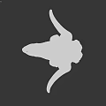 Realistic Detailed Ram Skull With Large Curved Horns On Dark Background