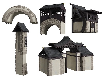 Chinese Architecture Ancient Architecture Chinese Japanese Ancient Architecture Ancient Architecture Assets Japanese Roof Japanese Shops Japanese Architecture Accessories Pavilion Ancient Architecture Building 3d model