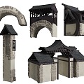 Chinese Architecture Ancient Architecture Chinese Japanese Ancient Architecture Ancient Architecture Assets Japanese Roof Japanese Shops Japanese Architecture Accessories Pavilion Ancient Architecture Building 3d model