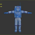 White Astronaut Spacesuit With Red Stripes Helmet And Backpack Design Elements