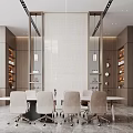 Elegant Front Desk Reception In Spacious Lobby With Large Glass Windows Polished Marble Floor And Golden Decor