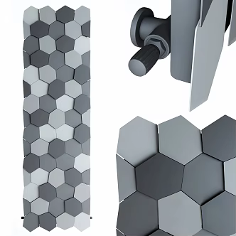 Modern Heating Decorative Radiator Wall Decorative Hexagonal Decorative Hexagonal Wall Decorative Nordic Radiator Wall-mounted Heating Simple Radiator Fashion Radiator 3d model