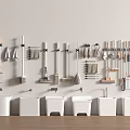 Mop Pool Balcony Mop Pool Towel Rack Mop Pool Mop 3d model