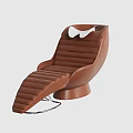 Brown Ergonomic Recliner Lounge Chair With White Cushion And Comfortable Design