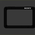 Sony Black Compact Computer Monitor With Screen Red Button And Blue Logo