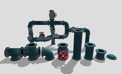 Industrial LOFT Piping 3d model