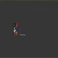 Game and Movie Characters in 3D Scene Running on Red Track with White Lines