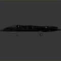 Space And Aerospace Black Stealth Fighter Model Showcasing Intricate Design Details And Display Features