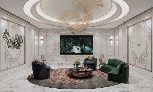 Light Luxury AV Room 3d model