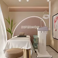 Modern Beauty Salon Interior Design With Treatment Beds Equipment And Plants