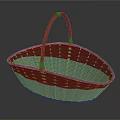 Pet Animal Woven Basket With Handle For Carrying Small Pets