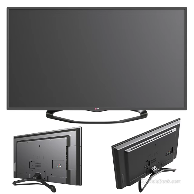 LG Computer Monitor Flat Screen Design With Slim Profile And Multiple Viewing Angles 3d model 