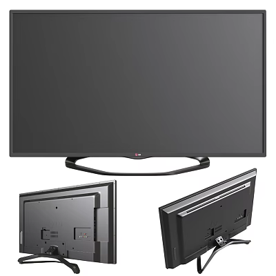 LG Computer Monitor Flat Screen Design With Slim Profile And Multiple Viewing Angles 3d model
