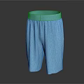 Light Blue Casual Shorts with Elastic Waistband for Comfortable Daily Wear
