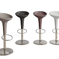Modern Stylish Bar Stools With Multiple Colors Metal Frame Round Seat And Footrest