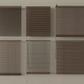 Brown Window Blinds With Various Styles And Designs For Home Interior Decor 3d model