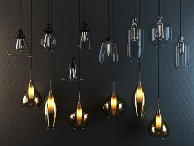 Modern chandelier luminaire 3d model Modern chandelier luminaire 3d model