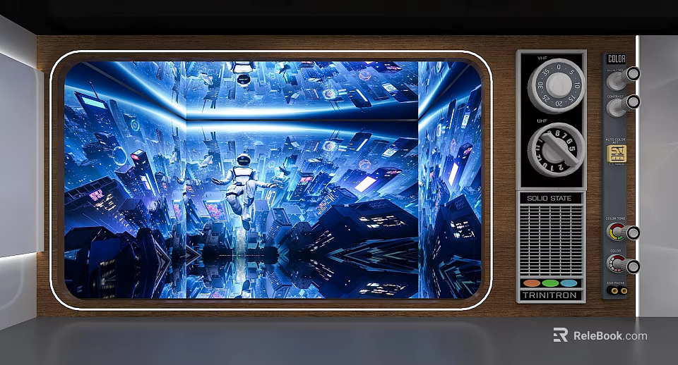 DP Device With Futuristic Digital Display And Advanced Control Panel Featuring Blue Lighting 3d model 