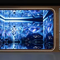 DP Device With Futuristic Digital Display And Advanced Control Panel Featuring Blue Lighting