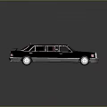 Black Luxury Stretch Limousine with Sleek Body Tinted Windows and Polished Wheels