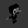 Bendy The Ink Machine Black And White Cartoon Character With Thumbs Up And Bow Tie