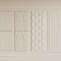 Wall board concave-convex modeling wall gypsum wallboard striped decorative board background wall 3d model