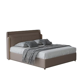Modern Double Bed 3d model