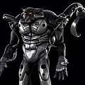 Futuristic Mechanical Weapon With Metal Armor Sharp Blades And Robotic Design